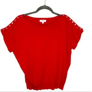 Joseph A Red Short Sleeve Sweater